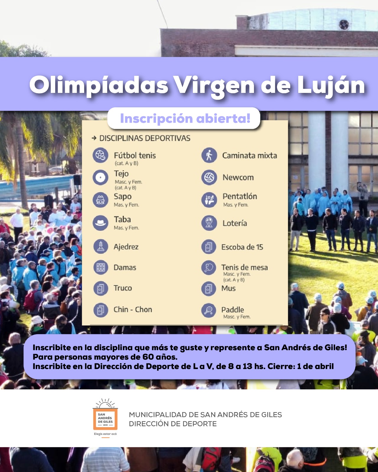 Se vienen las Olimpíadas Virgen de Luján