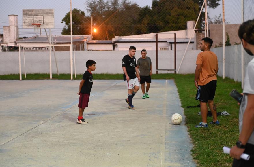 Actividad en el playón de calle Lavalle.