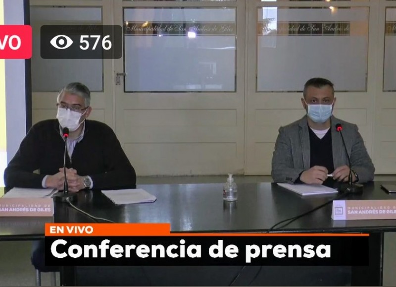 Conferencia del intendente Puglelli y del secretario de Salud, Fernando Romero.