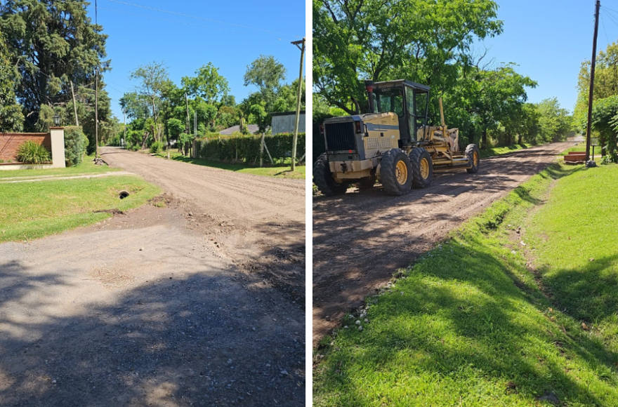 La Municipalidad de San Andrés de Giles informó que continúa con el trabajo de mejoras en las calles de distintos puntos del distrito.