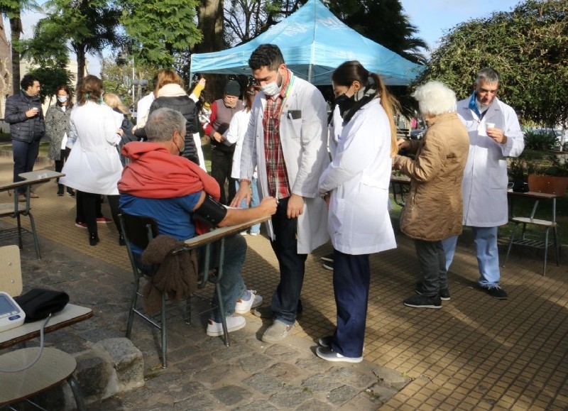 Actividad en Plaza San Martín.