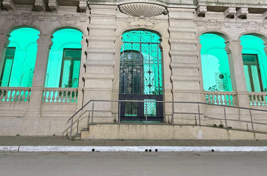 El Municipio se iluminó de verde.