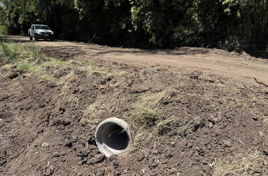 También se colocaron caños para un mejor desagüe.
