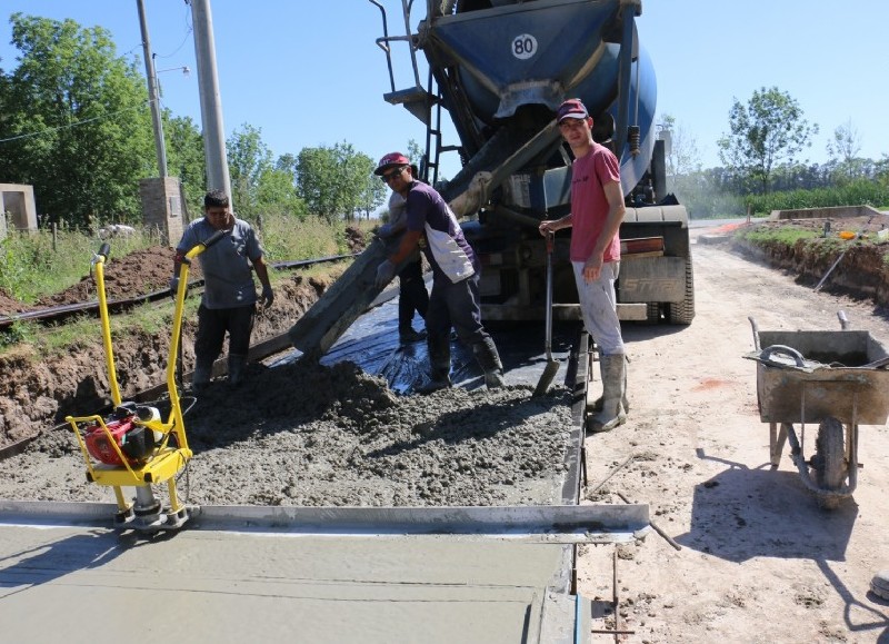 Cuadrilla en plena labor.