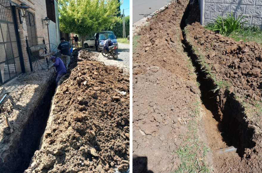 En los últimos días la Municipalidad realizó obras de extensión de la red cloacal en 60 metros.