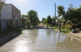 Se avanza con el hormigonado de calle Belgrano