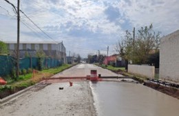 Culminó la obra de hormigonado en calle Guevara