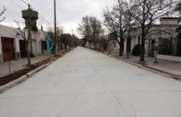 Culminó la obra de hormigonado de calle Maipú