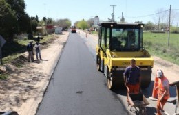 Avanza a buen ritmo la repavimentación del acceso a Cucullú