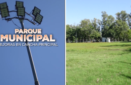 Mejoras en la cancha principal de fútbol del Parque Municipal