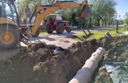 Obras para mejorar los desagües en Villa Ruiz