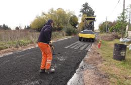 Obras de asfaltado en Villa Espil