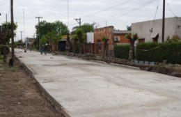 Avanza a buen ritmo el hormigonado en calle Alsina