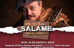 Destacada grilla artística para la Fiesta del Salame más Largo de Argentina